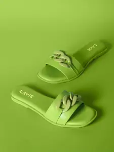 Lavie Embellished Open Toe Flats