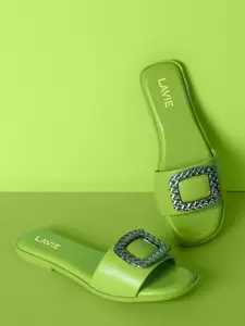 Lavie Embellished Open Toe Flats