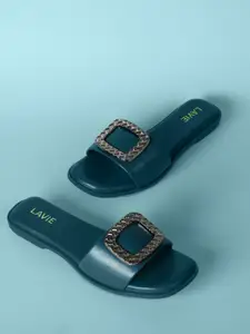 Lavie Embellished Open Toe Flats