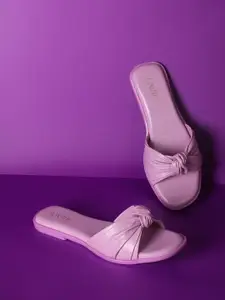 Lavie Knot Detail Open Toe Flats