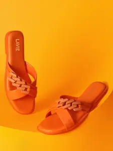 Lavie Embellished Open Toe Flats