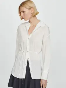 MANGO Women Sheer Casual Shirt