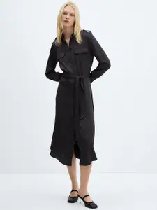 MANGO Shirt Midi Dress