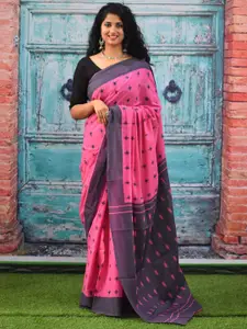 KIAARON Pure Cotton Block Print Saree