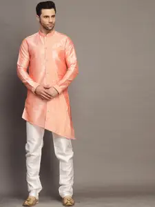 Utsav Fashion Mandarin Collar Straight Kurta with Churidar