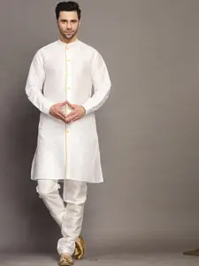 Utsav Fashion Mandarin Collar Straight Kurta with Churidar