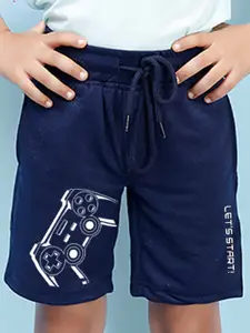 NUSYL Boys Mid-Rise Cotton Denim Shorts