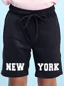 NUSYL Boys Mid-Rise Printed Cotton Shorts