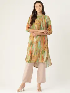 Monte Carlo High-Low Hem Printed Kurta