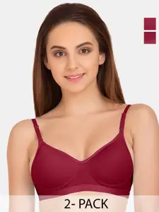 Tweens Pack Of 2 Medium Coverage Cotton Non Padded T-Shirt Bra All Day Comfort