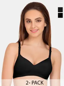 Tweens Pack Of 2 Medium Coverage Cotton Lightly Padded T-Shirt Bra All Day Comfort