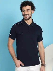 VENITIAN Polo Collar Cotton Slim Fit T-shirt