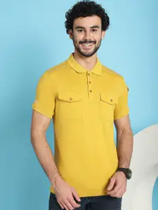 VENITIAN Polo Collar Cotton Slim Fit T-shirt