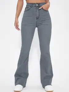 AAHWAN Women Bootcut High-Rise Stretchable Denim Flared Jeans