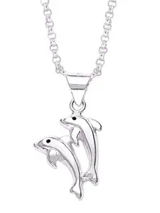 Taraash Girls 925 Sterling Silver Animal Shaped Dolphin Pendant