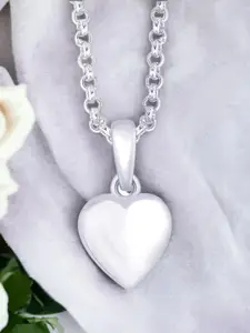 Taraash 925 Sterling Silver Heart Shaped Pendants