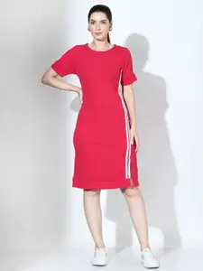 BAESD Round Neck Short Sleeves Sheath Dress