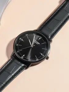 Sonata Poze Men Poze Leather Straps Analogue Watch SP70036NL01W