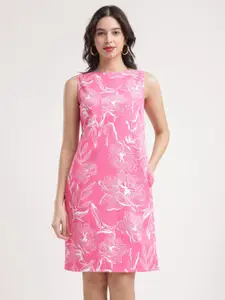 FableStreet Floral Printed A-Line Cotton Dress