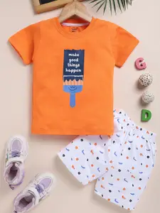 Toonyport Boys Graphic Printed Pure Cotton T-shirt with Shorts