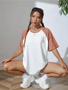 JUNEBERRY Raglan Sleeves Pure Cotton Oversized T-shirt