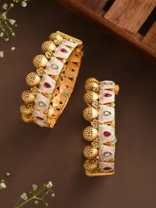 Designbox Set Of 2 Kundan Studded Bangles