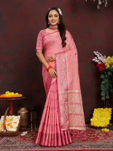 DIVASTRI Woven Design Zari Silk Cotton Banarasi Saree