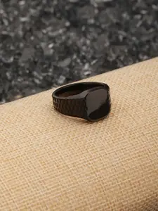Jazz and Sizzle Men Textured Band Finger Ring
