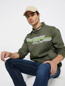 Duke Mock Collar Printed Pullover Sweatshirt