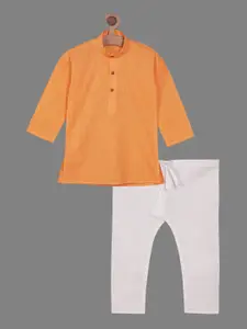 BAESD Boys Mandarin Collar Pure Cotton Kurta with Pyjamas