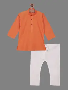 BAESD Boys Mandarin Collar Straight Pure Cotton Kurta with Pyjamas