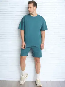 Bene Kleed Pure Cotton Round Neck Oversized T-Shirt & Shorts Co-Ords