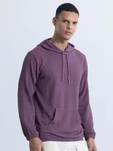 Snitch Purple Hooded Cotton Pullover Sweatshirt