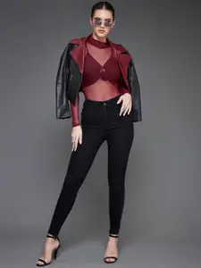 Miss Chase Women Skinny Fit High Rise Clean Look Stretchable Denim Jeans