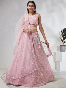 panchhi Embroidered Semi-Stitched Lehenga & Unstitched Blouse With Dupatta