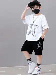INCLUD Boys Printed T-shirt With Shorts