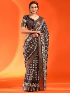 Saree mall Ethnic Motifs Zari Sungudi Sarees