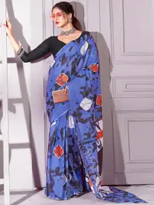 Saree mall Tie and Dye Pure Cotton Ready to Wear Bagh Sarees