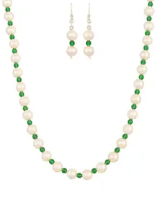 RATNAVALI JEWELS Artificial Beads Necklace and Earrings