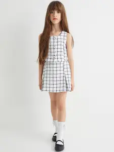 Koton Checked Mid Rise Skort