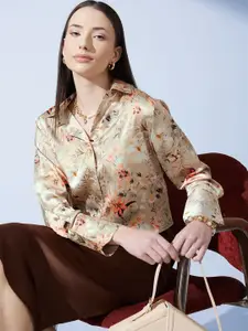 STREET 9 Comfort Floral Printed Oversize Casual Shirt