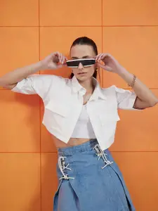 STREET 9 Comfort Boxy Pure Cotton Opaque Casual Shirt