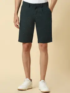 Allen Solly Men Slim Fit Mid-Rise Geometric Printed Pure Cotton Shorts