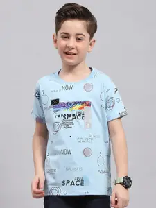 Monte Carlo Boys Typography Printed Round Neck T-shirt