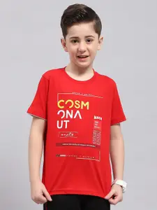 Monte Carlo Boys Typography Printed Pure Cotton Sports T-shirt