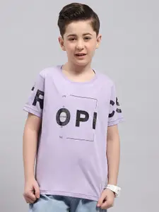 Monte Carlo Boys Typography Printed Round Neck Cotton T-shirt