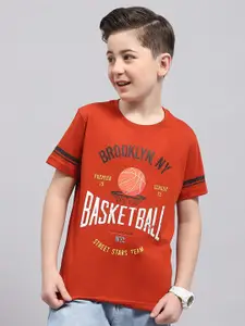 Monte Carlo Boys Typography Printed Pure Cotton T-shirt