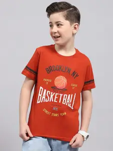 Monte Carlo Boys Typography Printed Pure Cotton T-shirt