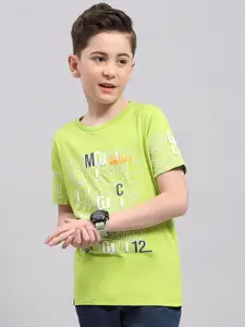Monte Carlo Boys Typography Printed Round Neck T-shirt