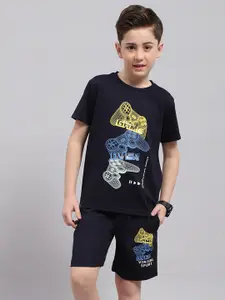 Monte Carlo Boys Printed T-Shirt With Shorts